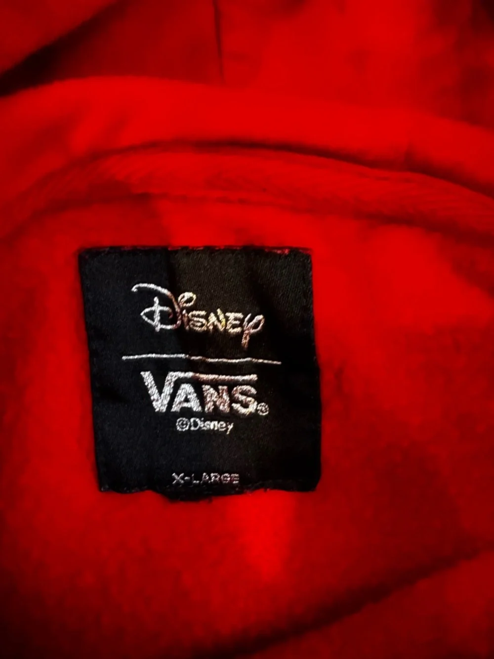 Vans x Disney Mickey‎ Mouse 100th Anniv Red Youth Hoodie; XL
